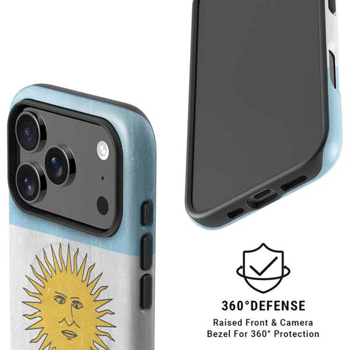 Argentina Flag Distressed iPhone 17 Pro Max Magsafe Impact Case